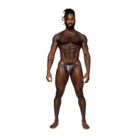 Male Power S'naked Shoulder Sling Thong Black/Blue