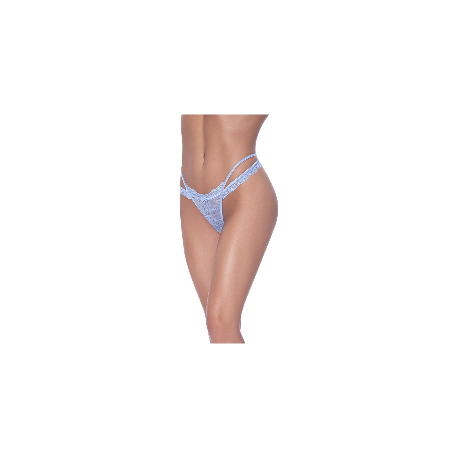 Tanga Ooh La Lace de Magic Silk con Cruz en Periwinkle S/M