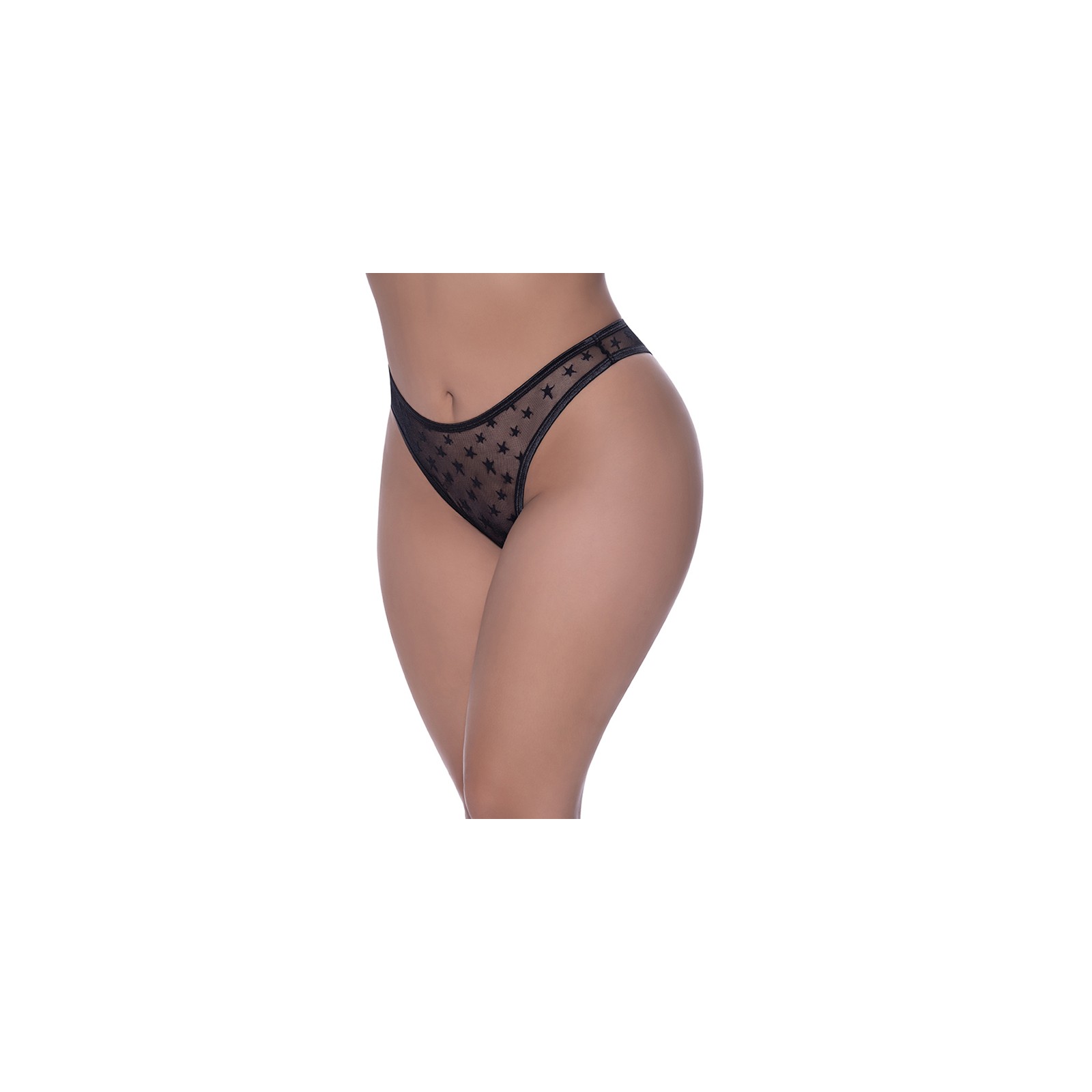 Micro Tanga de Alta Pierna Love Star de Magic Silk