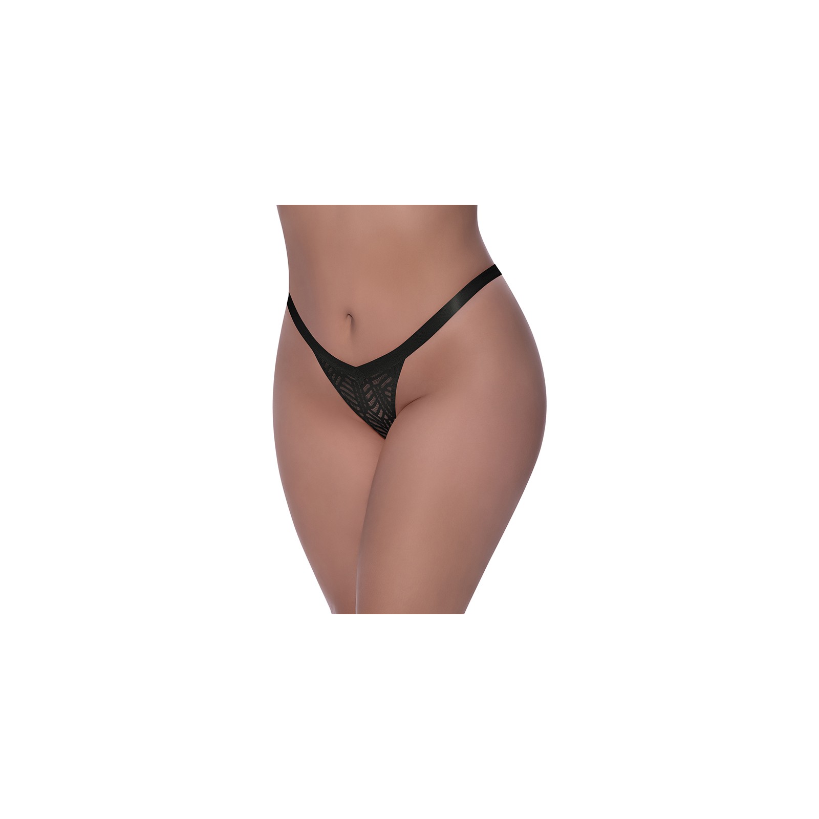 Magic Silk Rude Awakening Split Crotch Thong Black