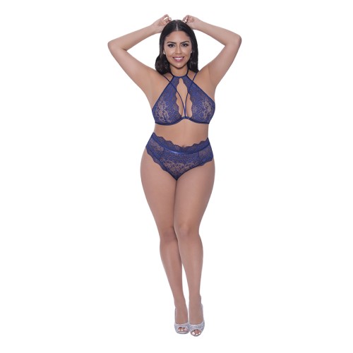 Magic Silk Berrylicious Halter Set - Blueberry Elegance