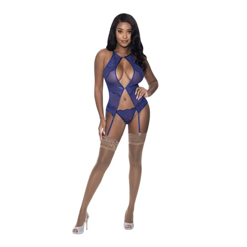 Berrylicious Basque & G-String Set Blueberry L/XL