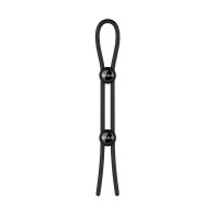 Nexus Forge Adjustable Silicone Cock and Ball Lasso Ring Black