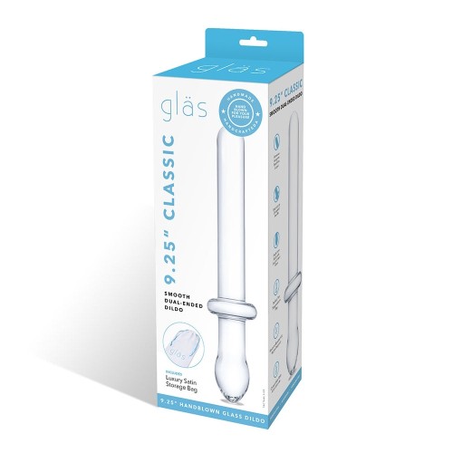 Glas Clásico Dildo de Cristal Doble Cara de 9.25 in.