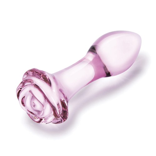 Glas Rosebud Juego de Tapones Anales de Vidrio