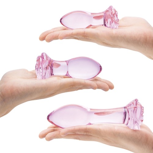 Glas Rosebud 3-Piece Anal Plug Set