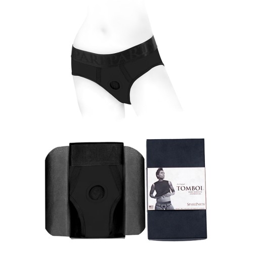 Arnés de Bragas de Nylon SpareParts Tomboi Negro XS