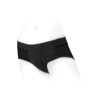 Arnés de Bragas de Nylon SpareParts Tomboi Negro XS