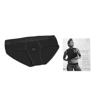 Arnés de Bragas de Nylon SpareParts Tomboi Negro XS