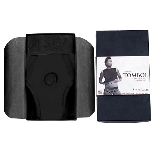 SpareParts Tomboi Calzón de Nylon - Negro Talla XL