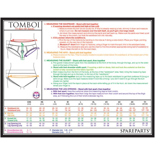 Arnés de Nylon Tomboi SpareParts - 5XL - Máxima Comodidad