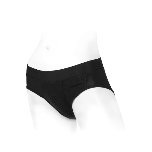 Tomboi Harness Briefs de Rayón Negro SpareParts