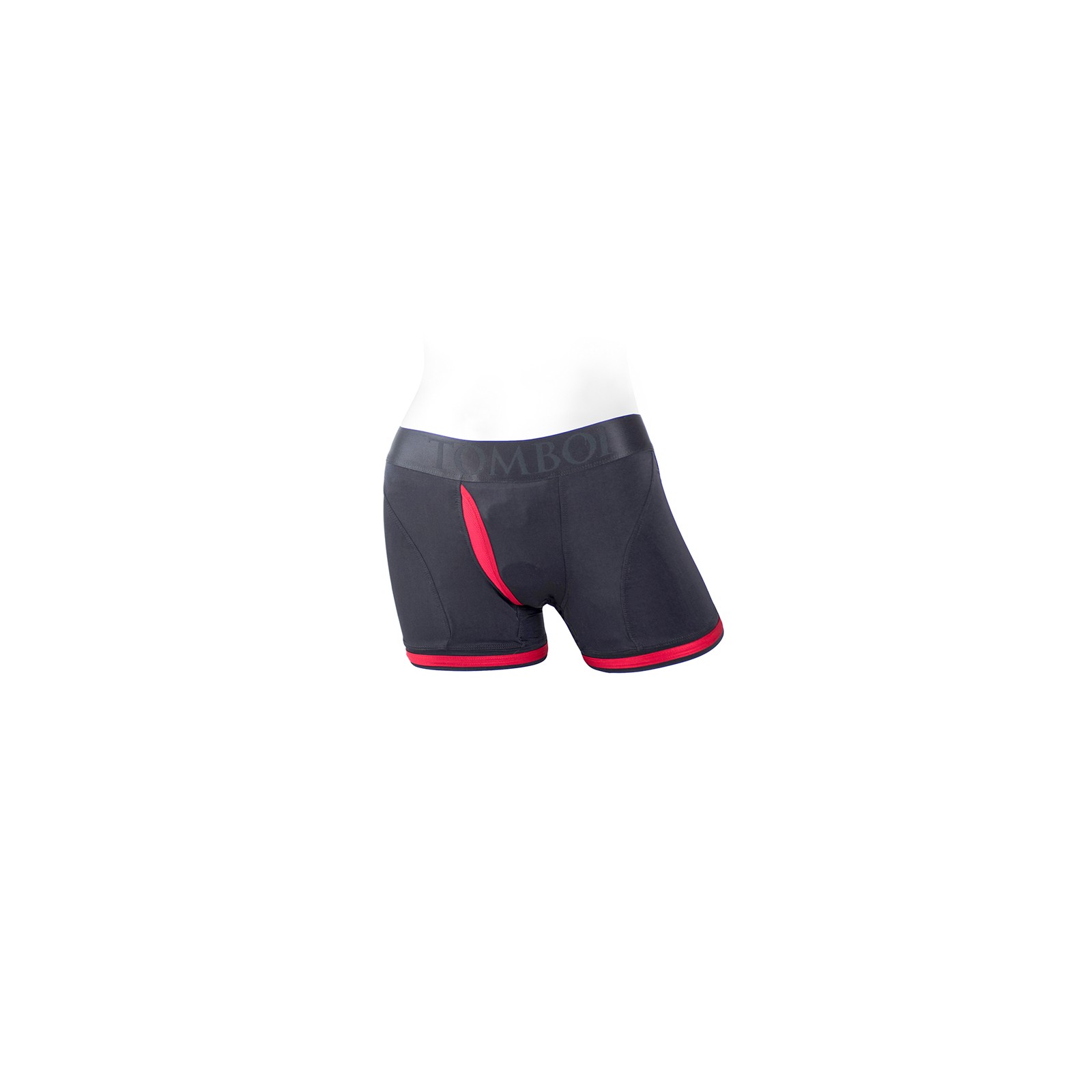 SpareParts Tomboii Boxer Briefs Nylon Arnés Negro/Rojo 2XL