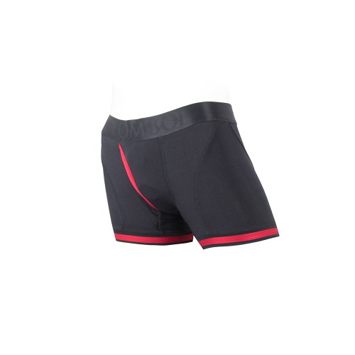 SpareParts Tomboii Boxer Briefs Nylon Arnés Negro/Rojo 2XL