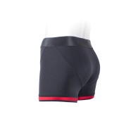 SpareParts Tomboii Boxer Briefs Nylon Arnés Negro/Rojo 2XL