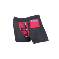 SpareParts Tomboii Boxer Briefs Nylon Arnés Negro/Rojo 2XL