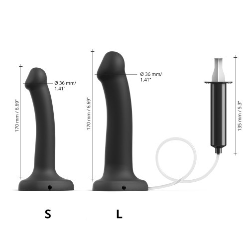 Squirting Cum Dildo Black Silicone