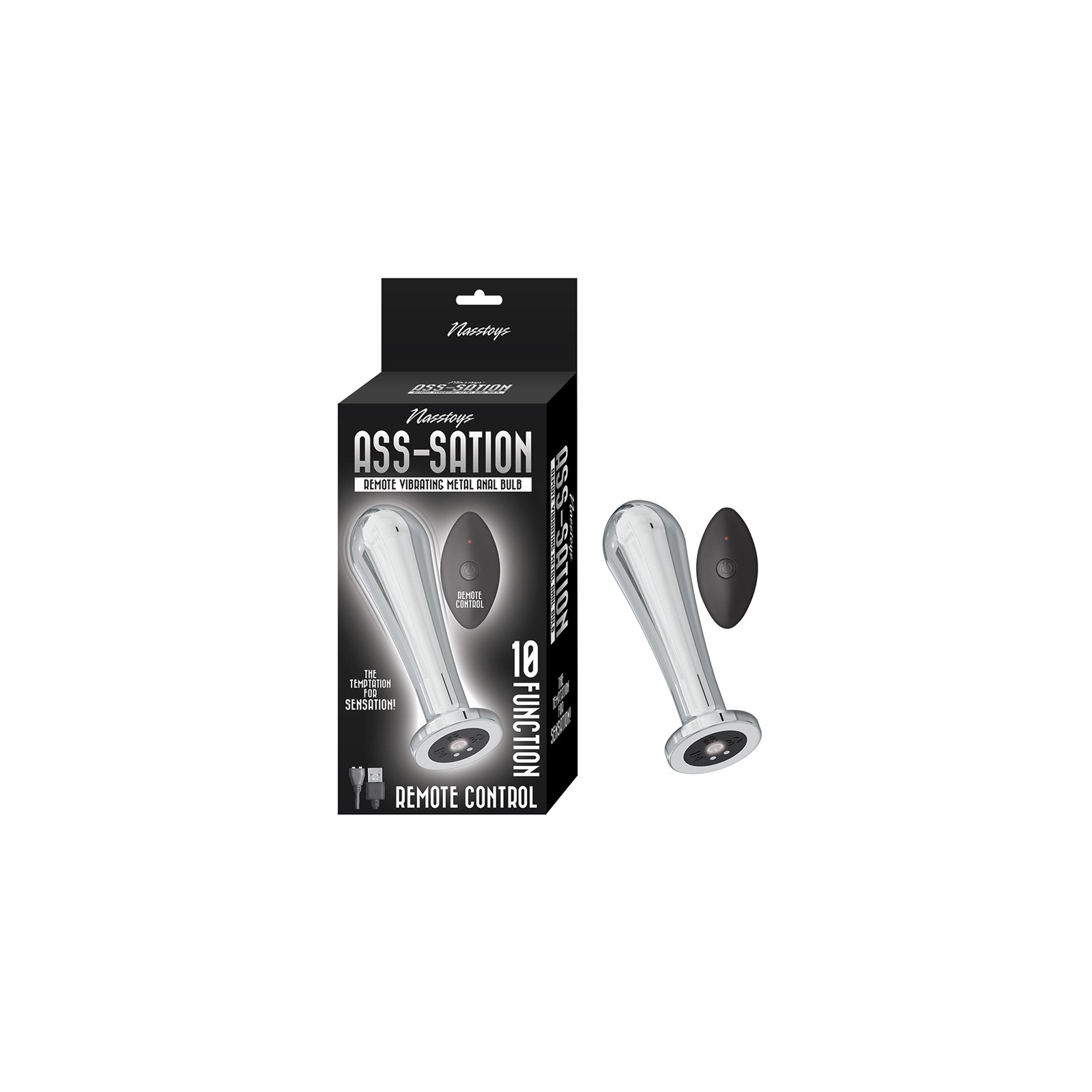 Ass-Sation Remote Vibrating Metal Anal Bulb