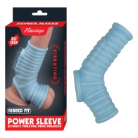 Nasstoys Power Sleeve Ribbed Fit Vibrating Penis Enhancer Blue