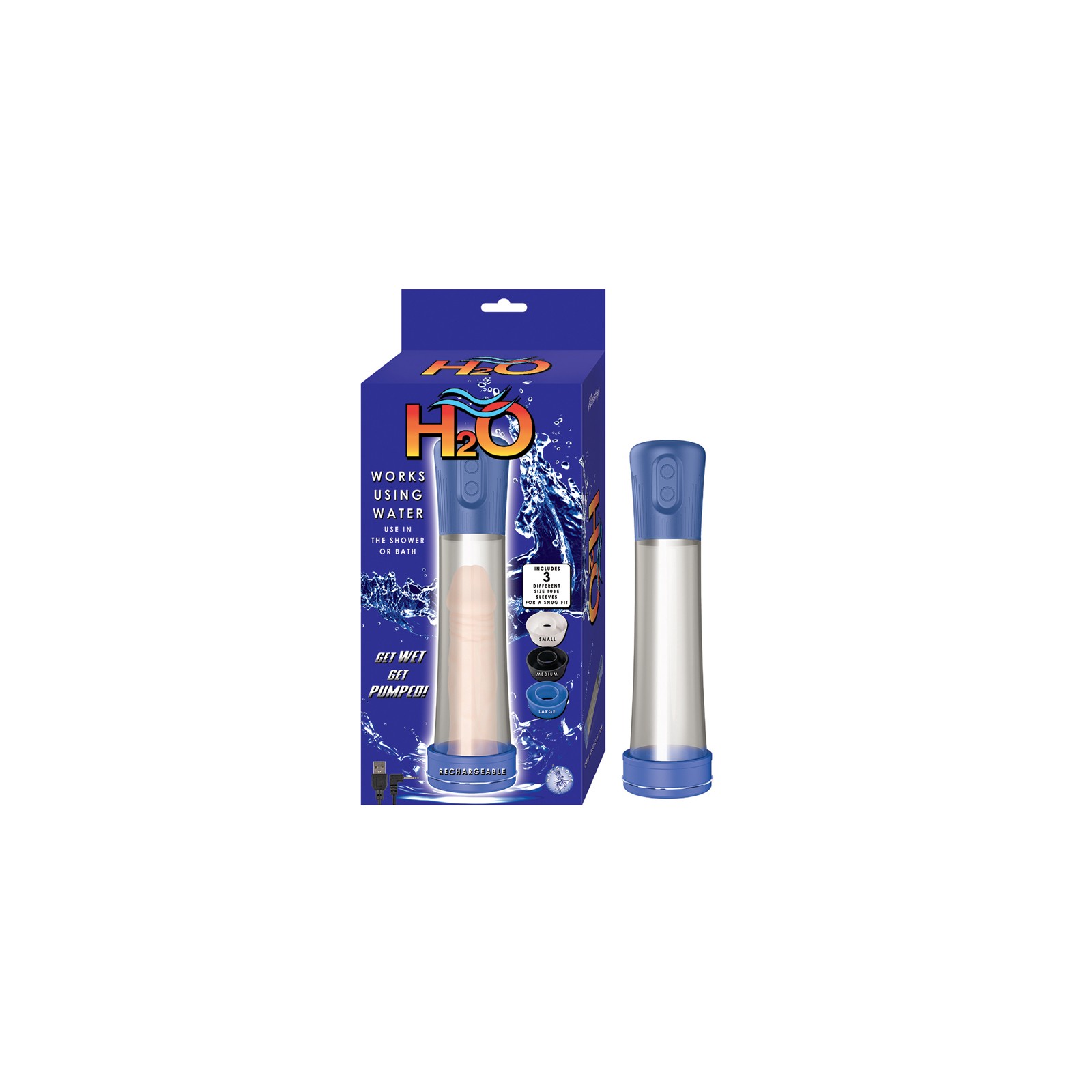 Nasstoys H2O Rechargeable Penis Pump Blue - Boost Your Confidence