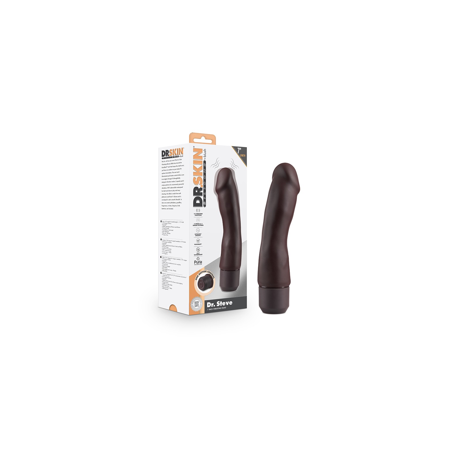 Dildo Vibrante Dr. Skin Dr. Steve de 7 in.