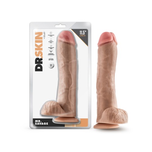 Dildo Dr. Skin Mr. Savage 11.5 in. Beige