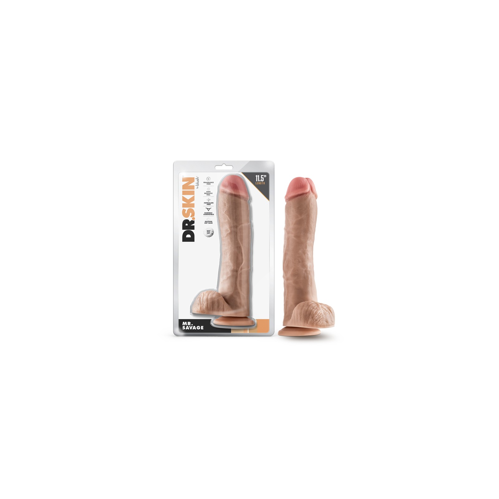 Dildo Dr. Skin Mr. Savage 11.5 in. Beige