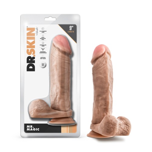 Dildo Dr. Skin Mr. Magic 9in con Textura Realista