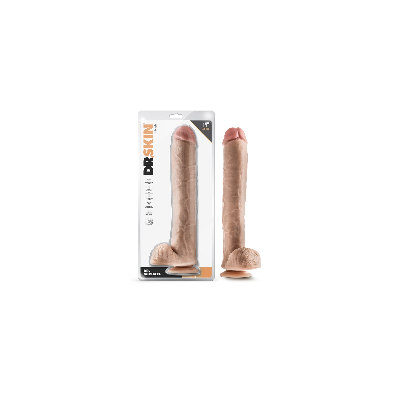 Dildo de 14 pulgadas Dr. Michael con bolas