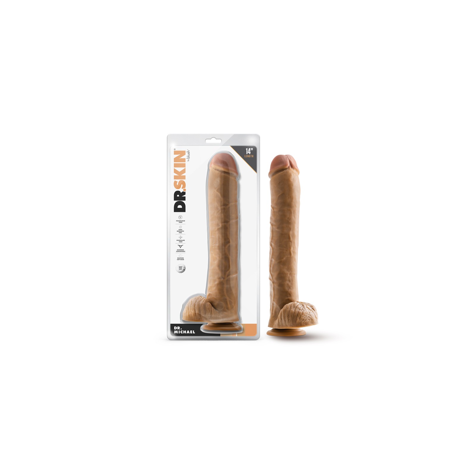 Dr. Michael 14 in. Realistic Dildo with Balls