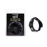 Rock Solid Adjustable Leather Cock Ring for Enhanced Stamina