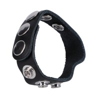 Rock Solid Adjustable Leather Cock Ring for Enhanced Stamina