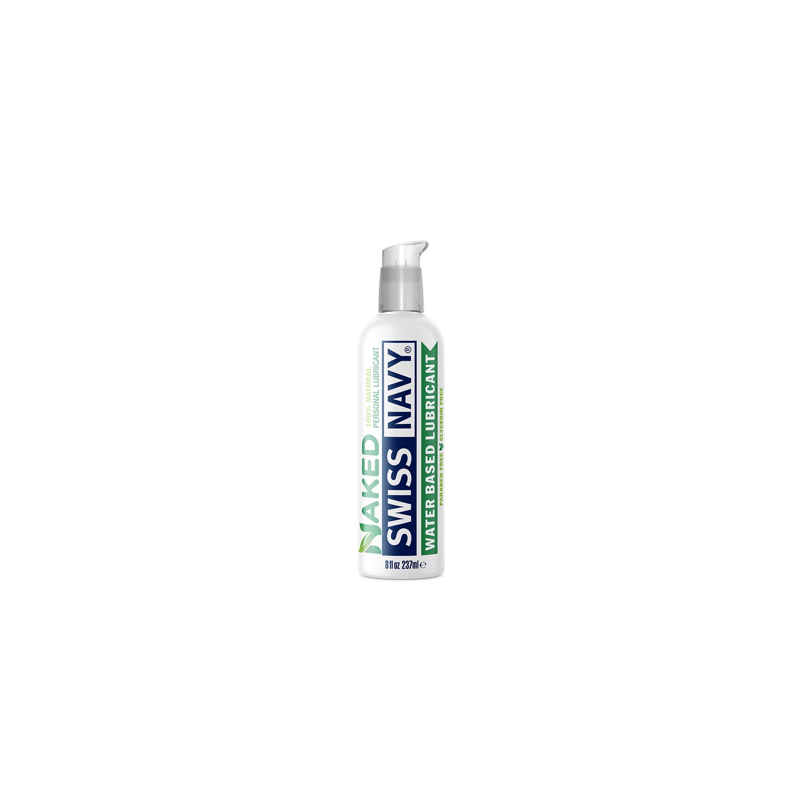 Lubricante a Base de Agua Swiss Navy Naked 8 oz. para Todos los Tipos de Piel