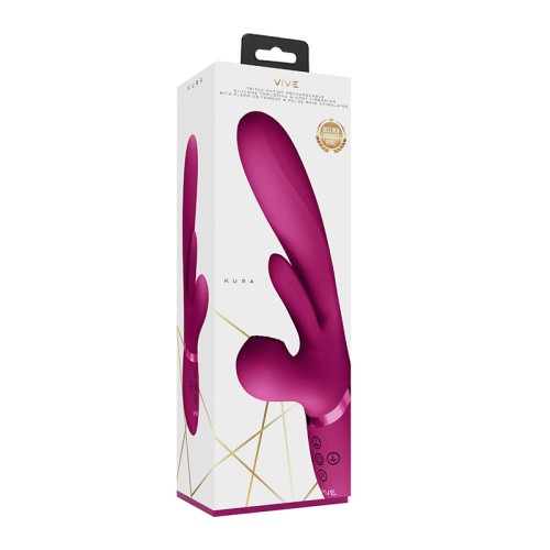 VIVE KURA Vibrador Rosa G-Spot con Función de Empuje