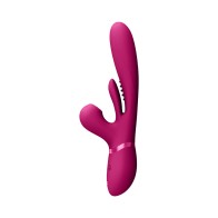 VIVE KURA Vibrador Rosa G-Spot con Función de Empuje