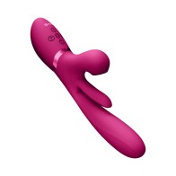 VIVE KURA Vibrador Rosa G-Spot con Función de Empuje