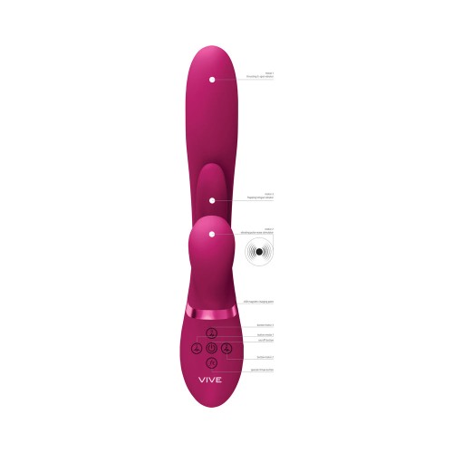 VIVE KURA G-Spot Vibrator Pink with Thrusting Function