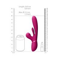 VIVE KURA Vibrador Rosa G-Spot con Función de Empuje