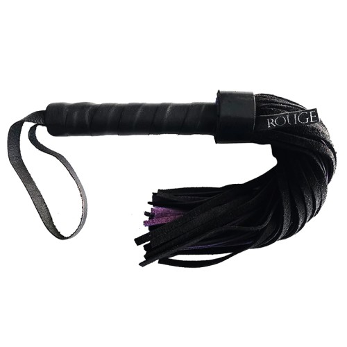 Flogger Corto de Suede Rouge con Mango de Piel para Juego Sensorial