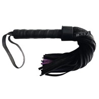 Rouge Short Suede Flogger with Leather Handle for Sensation Play