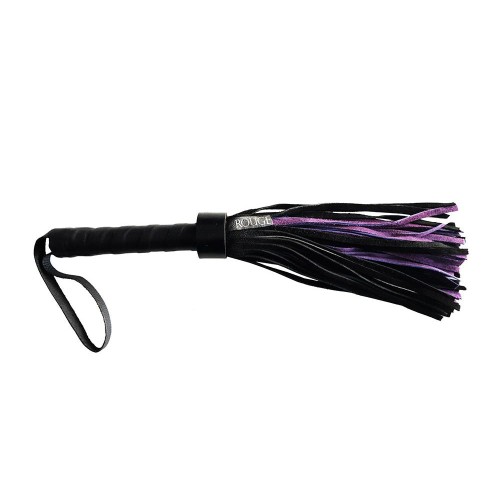 Flogger Corto de Suede Rouge con Mango de Piel para Juego Sensorial