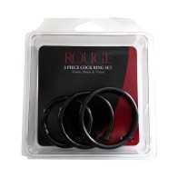 Rouge Stainless Steel Cock Ring Set - 3 Sizes