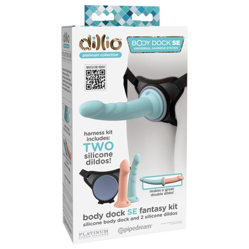 Kit de Fantasía Dillio Platinum Body Dock SE - Placer Supremo con Arnés