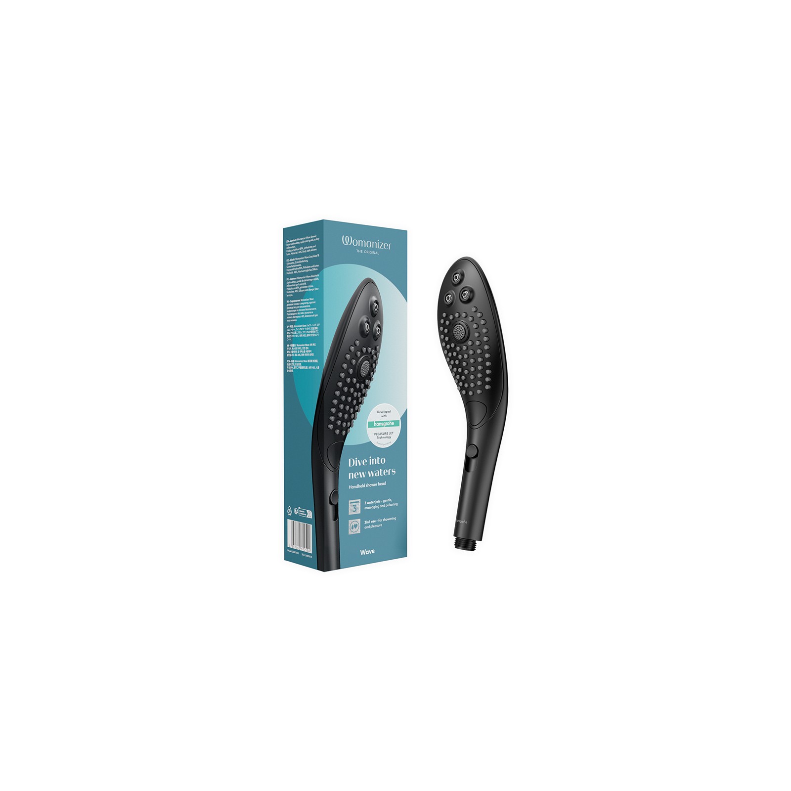 Womanizer Wave Shower Head Masturbator Black - Pleasure and Functionality