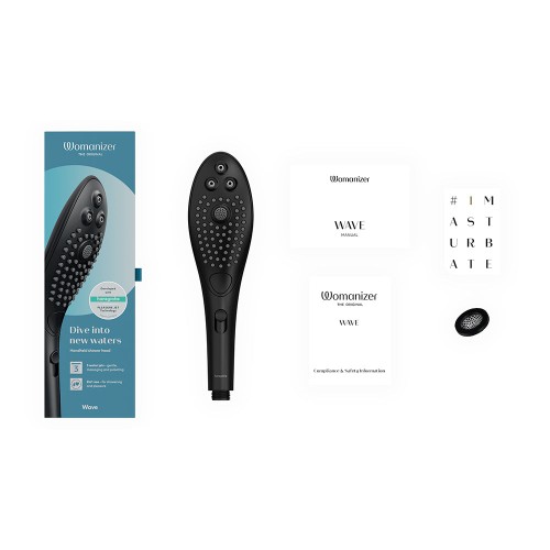 Womanizer Wave Shower Head Masturbator Black - Pleasure and Functionality