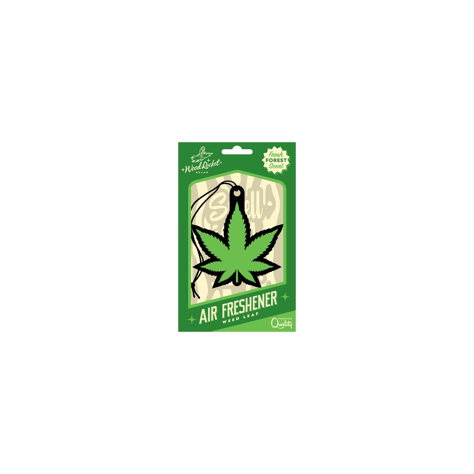 Wood Rocket Green Leaf Air Freshener