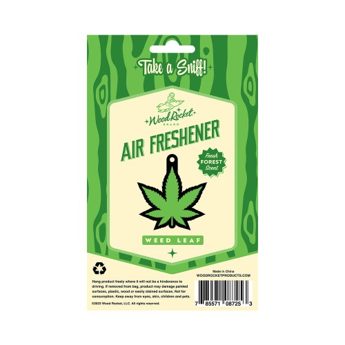 Wood Rocket Green Leaf Air Freshener