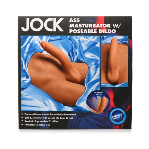 Jock Ass Masturbator with Poseable Dildo