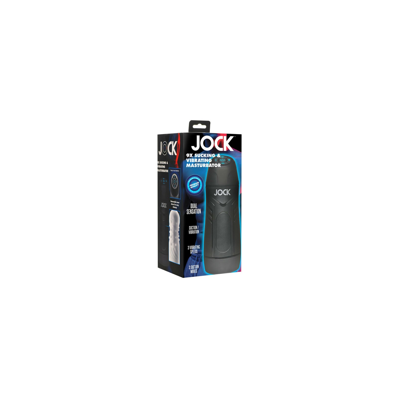 Jock 9X Sucking Vibrating Masturbator White