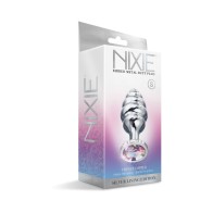 Nixie Ribbed Metal Butt Plug Small